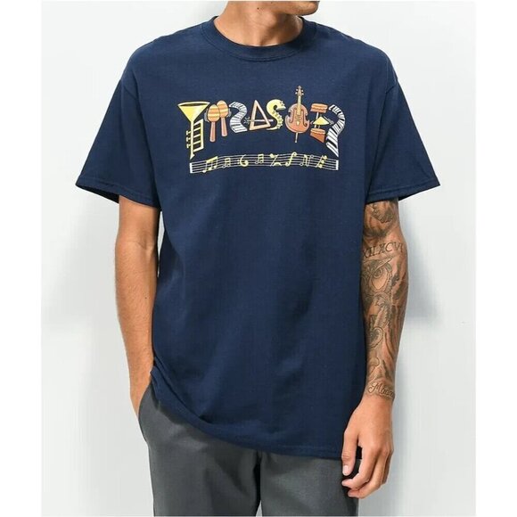Thrasher Mens T-shirt Medium Purple Official Filmore Logo Musical Instruments - Picture 7 of 7